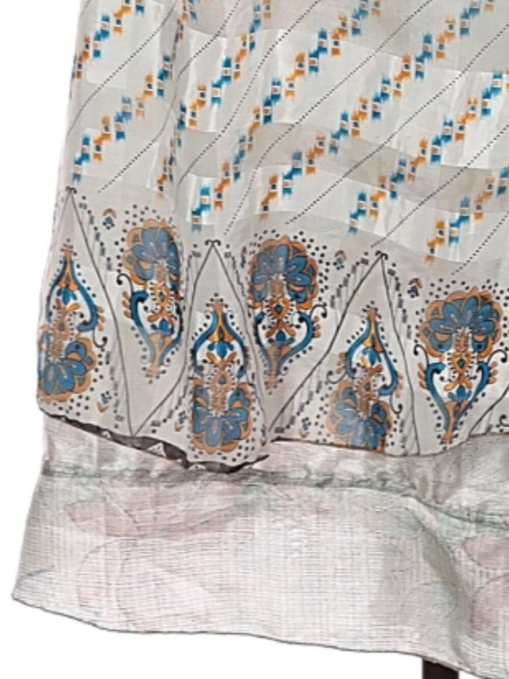 Henna 100% Silk Wrap Skirt - Multi-Colored - One Size - Picture 5 of 7